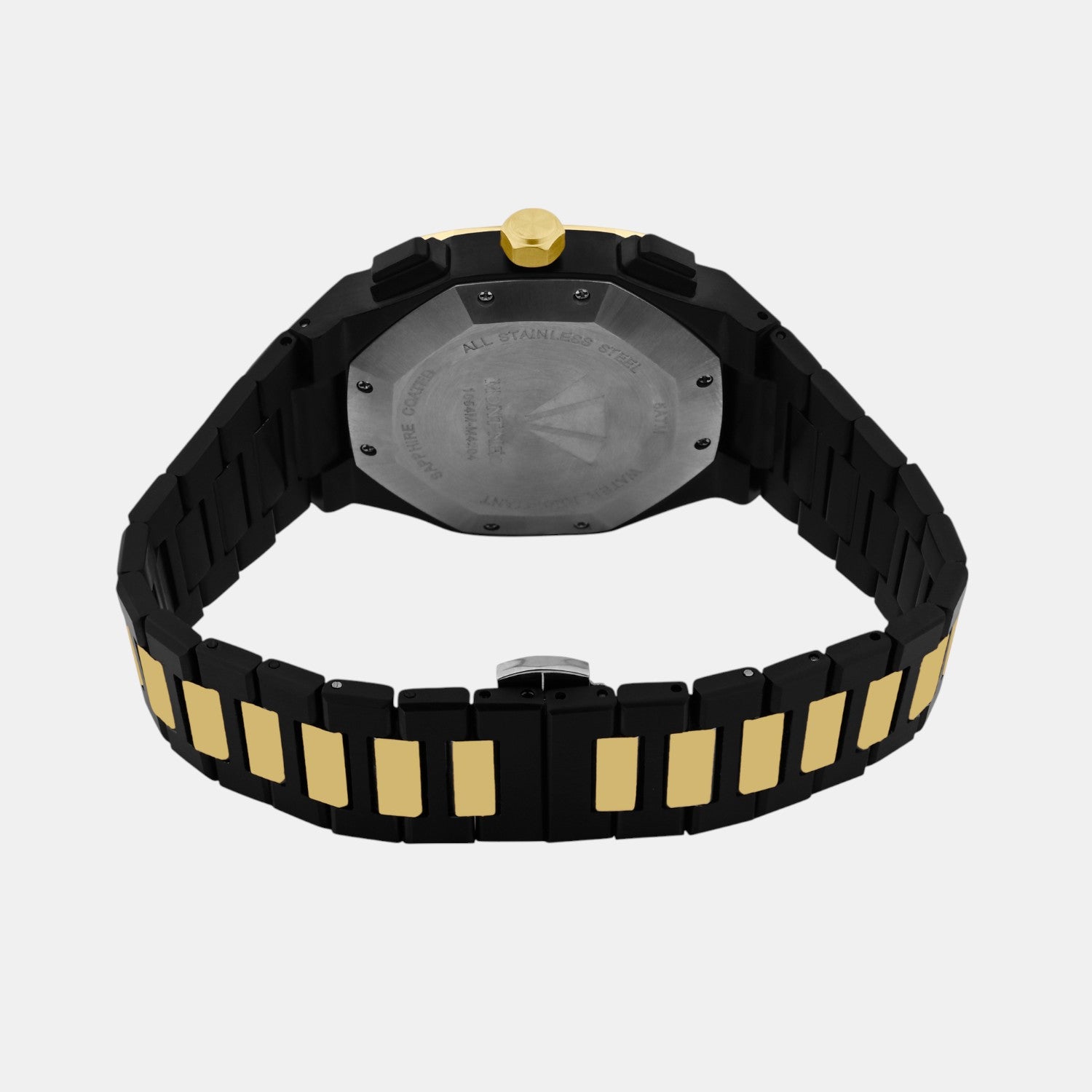 Men Quartz Black Dial Multi-Function Metal Watch 1054M-M4204