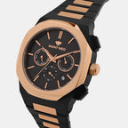 Men Quartz Black Dial Multi-Function Metal Watch 1054M-M4304