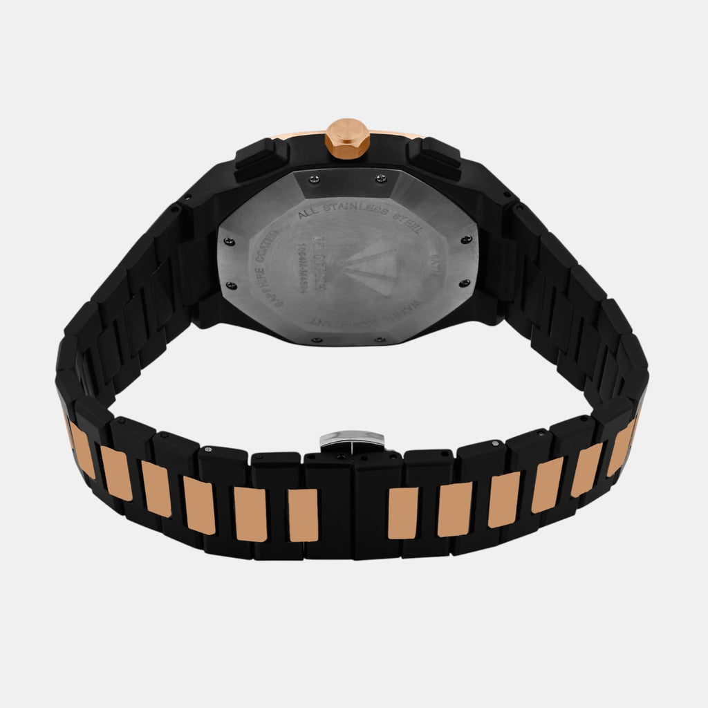 Men Quartz Black Dial Multi-Function Metal Watch 1054M-M4304
