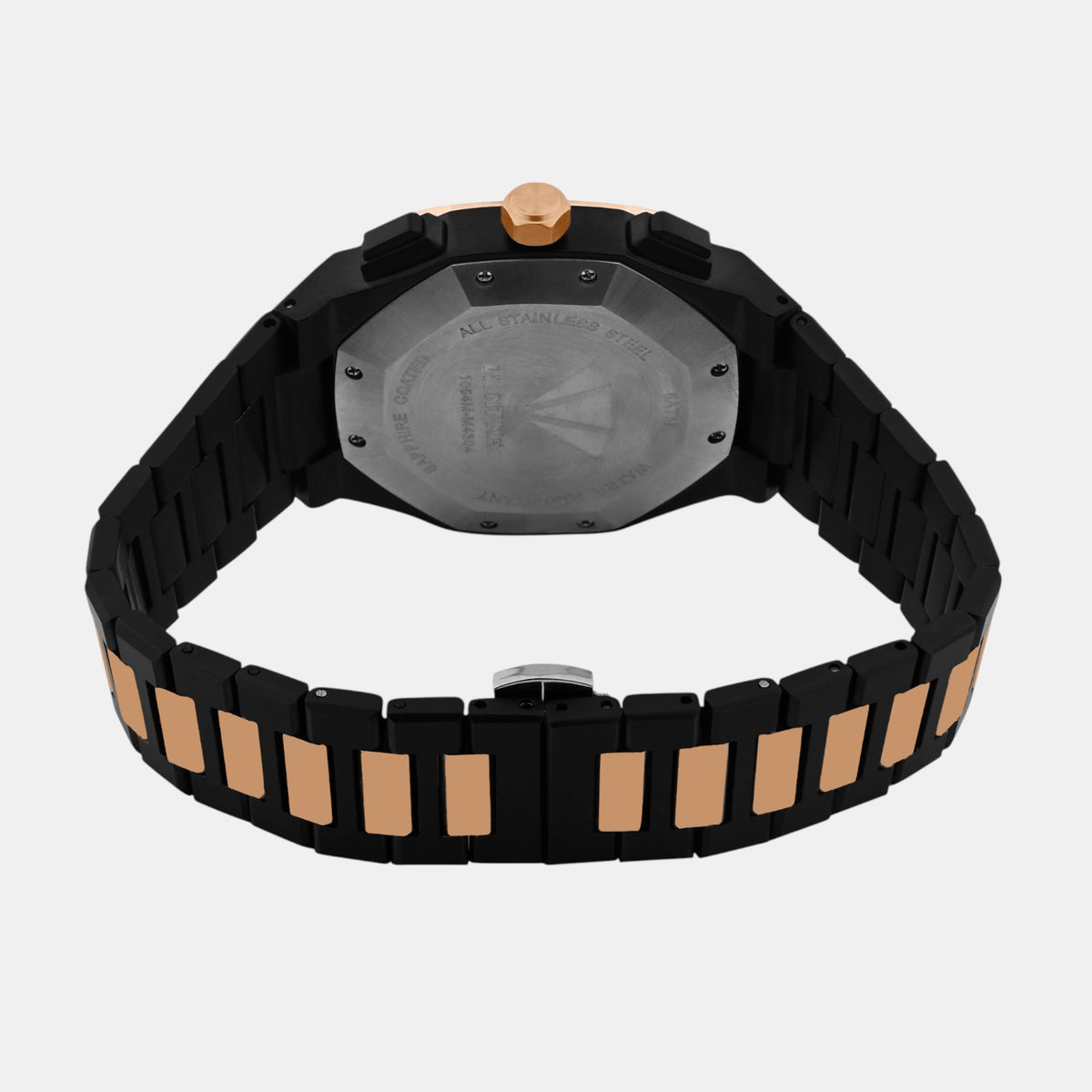 Men Quartz Black Dial Multi-Function Metal Watch 1054M-M4304