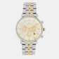 Men Quartz Silver Dial Chronograph Metal Watch 1055C-M1103