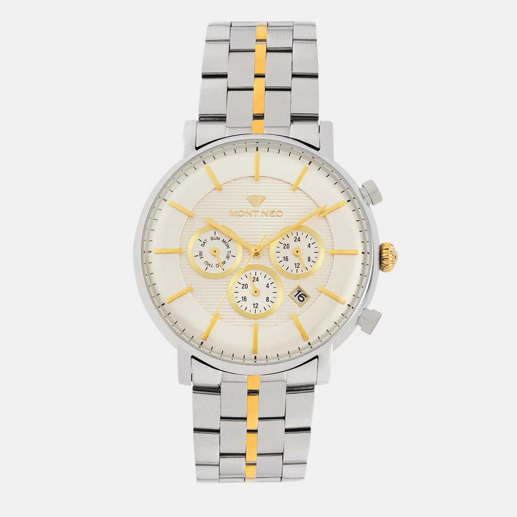 Mont Neo Round Silver Chronograph watch