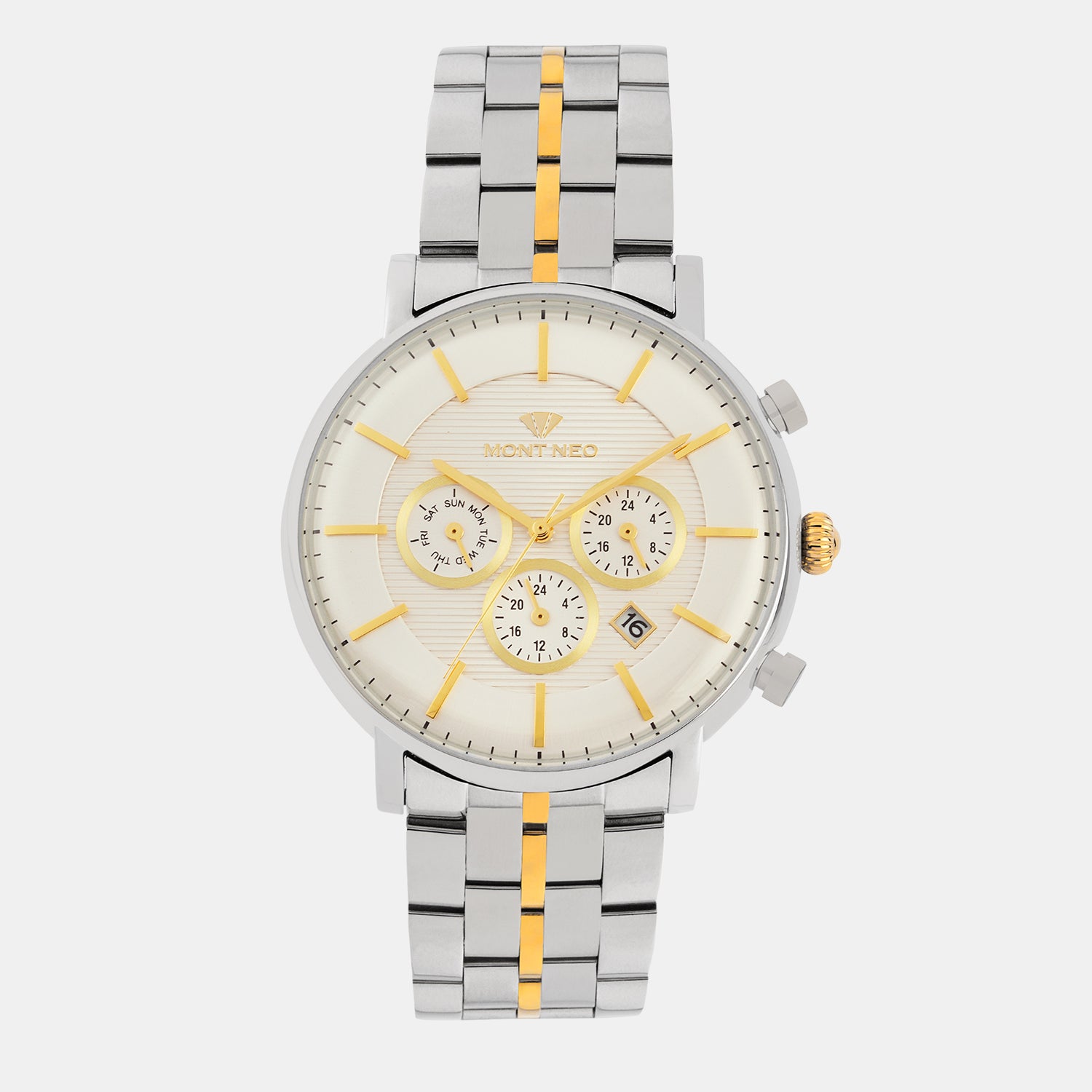 Mont Neo Round Silver Chronograph watch