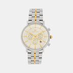 Men Quartz Silver Dial Multi-Function Metal Watch 1055C-M1103