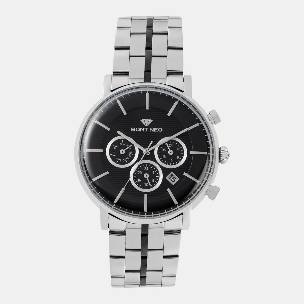 Mont Neo Round Black Chronograph watch