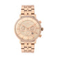 Men Quartz Rose Gold Dial Chronograph Metal Watch 1055C-M3307