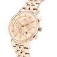 Men Quartz Rose Gold Dial Chronograph Metal Watch 1055C-M3307