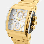 Men Quartz Silver Dial Multi-Function Stainless Steel Watch 1056M-M2203