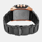 Men Quartz Black Dial Multi-Function Stainless Steel Watch 1056M-M3404