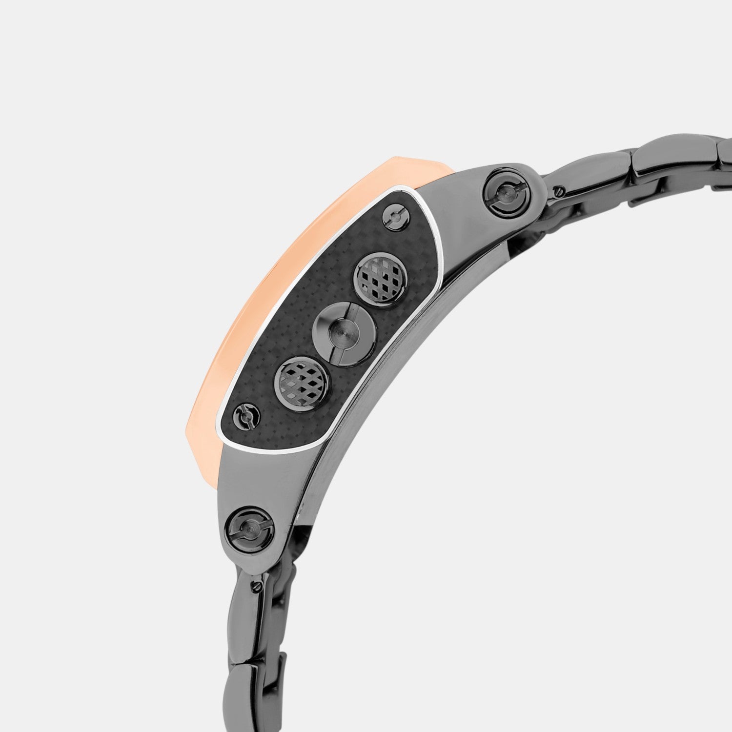 Men Quartz Blue Dial Multi-Function Stainless Steel Watch 1056M-M8305