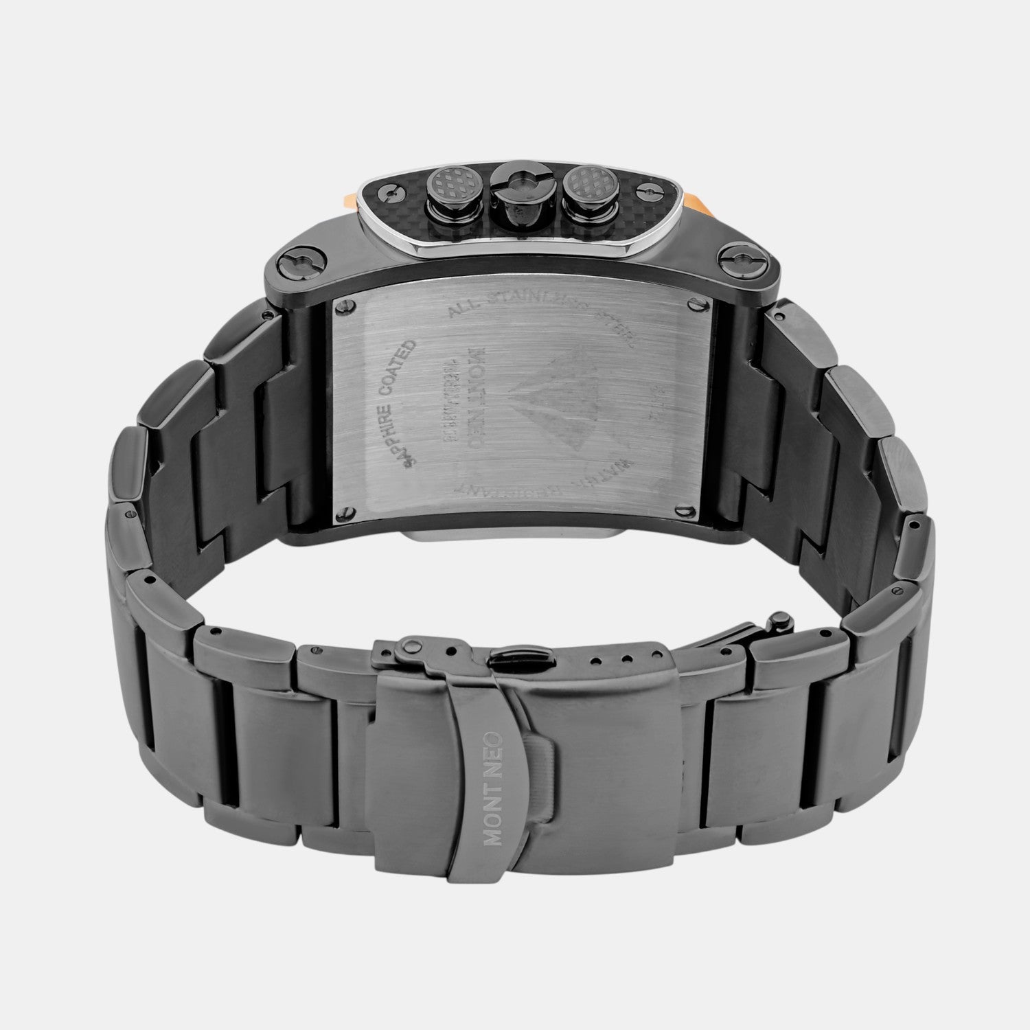 Men Quartz Blue Dial Multi-Function Stainless Steel Watch 1056M-M8305