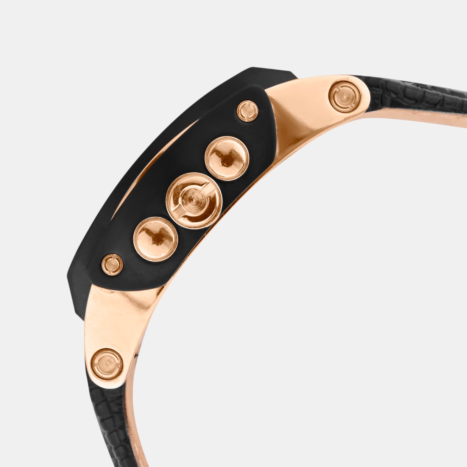 Men Quartz Black Dial Multi-Function Leather Watch G1057M-L3404