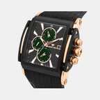 Men Quartz Black Dial Multi-Function Leather Watch 1057M-L3404