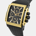 Men Quartz Black Dial Multi-Function Leather Watch G1057M-L4203