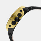 Men Quartz Black Dial Multi-Function Leather Watch G1057M-L4203