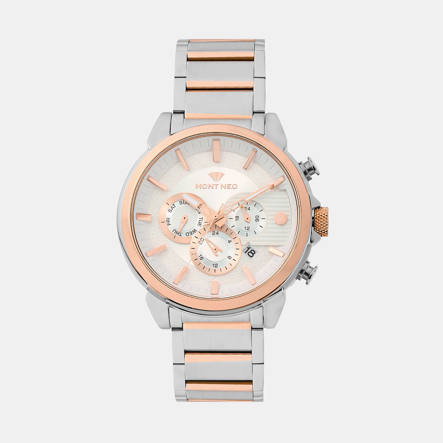 Mont Neo Round Silver Multi-Function watch