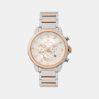 Men Quartz Silver Dial Multi-Function Metal Watch 1058M-M1303