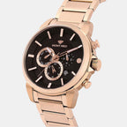 Men Quartz Black Dial Multi-Function Metal Watch 1058M-M3304