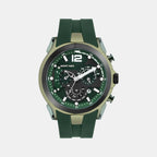 Men Quartz Green Dial Chronograph Silicone Watch G1059C-P10414
