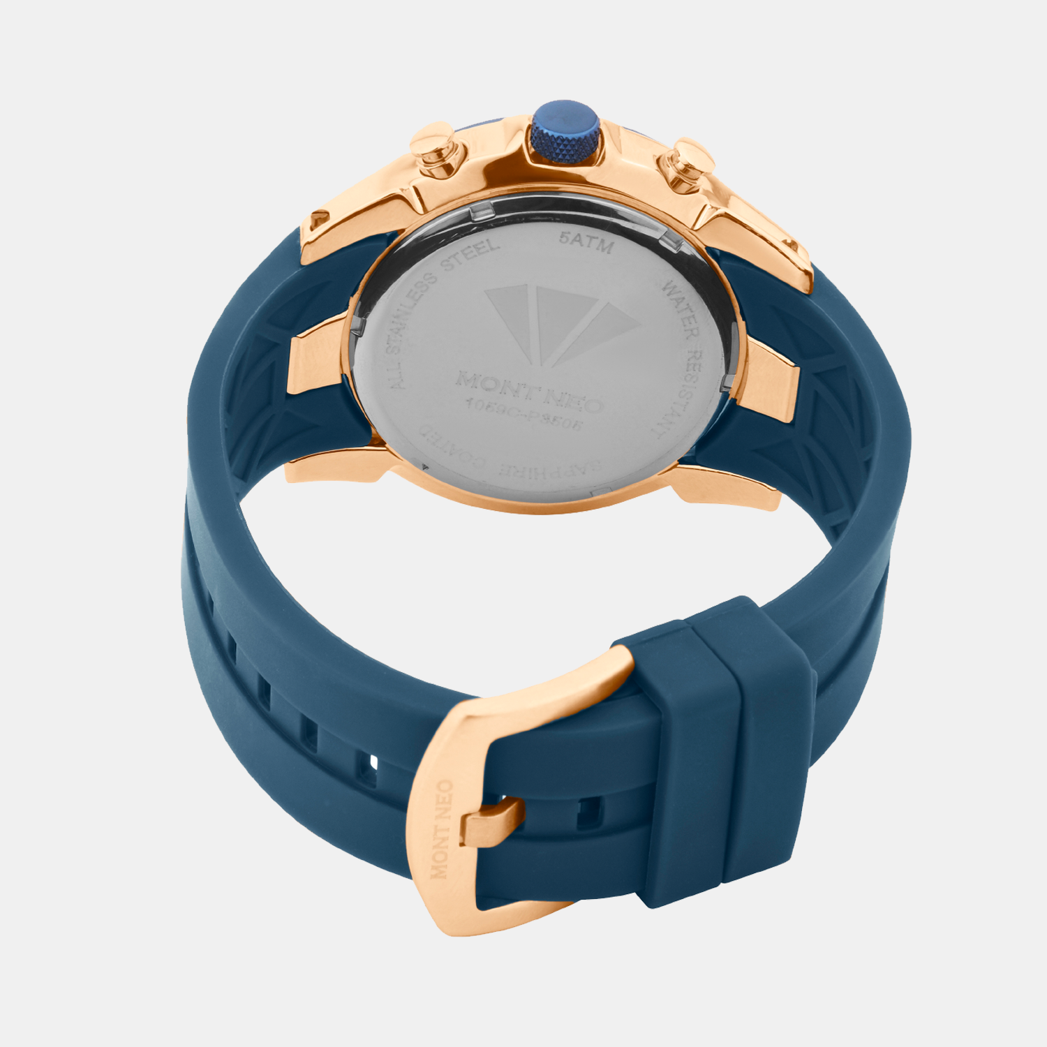 Men Quartz Blue Dial Chronograph Silicone Watch G1059C-P3505