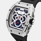 Men Quartz Blue Dial Multi-Function Silicone Watch G1061C-P1105