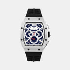 Men Quartz Blue Dial Multi-Function Silicone Watch G1061C-P1105