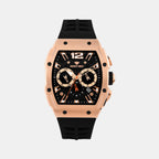 Men Quartz Black Dial Multi-Function Silicone Watch G1061C-P3304