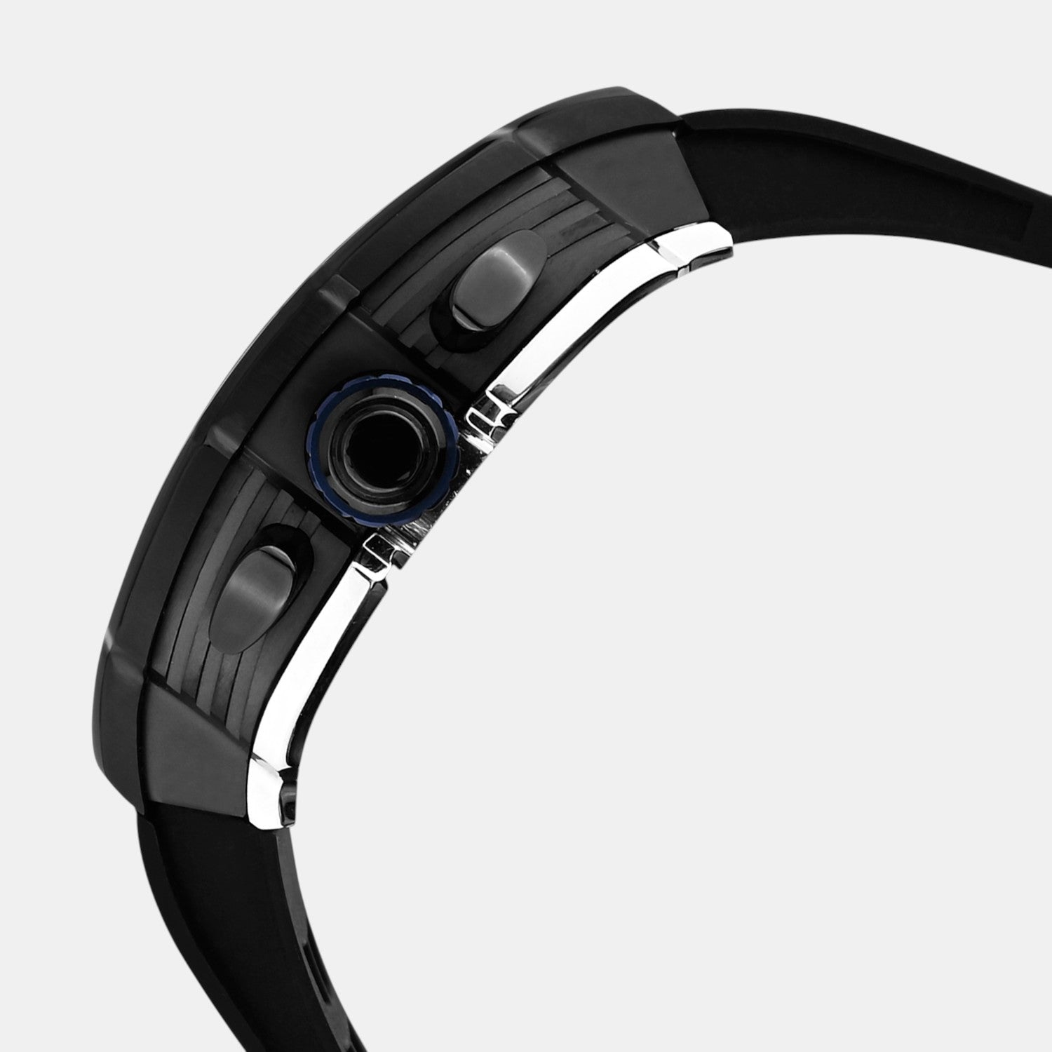 Men Quartz Blue Dial Multi-Function Silicone Watch G1061C-P4405