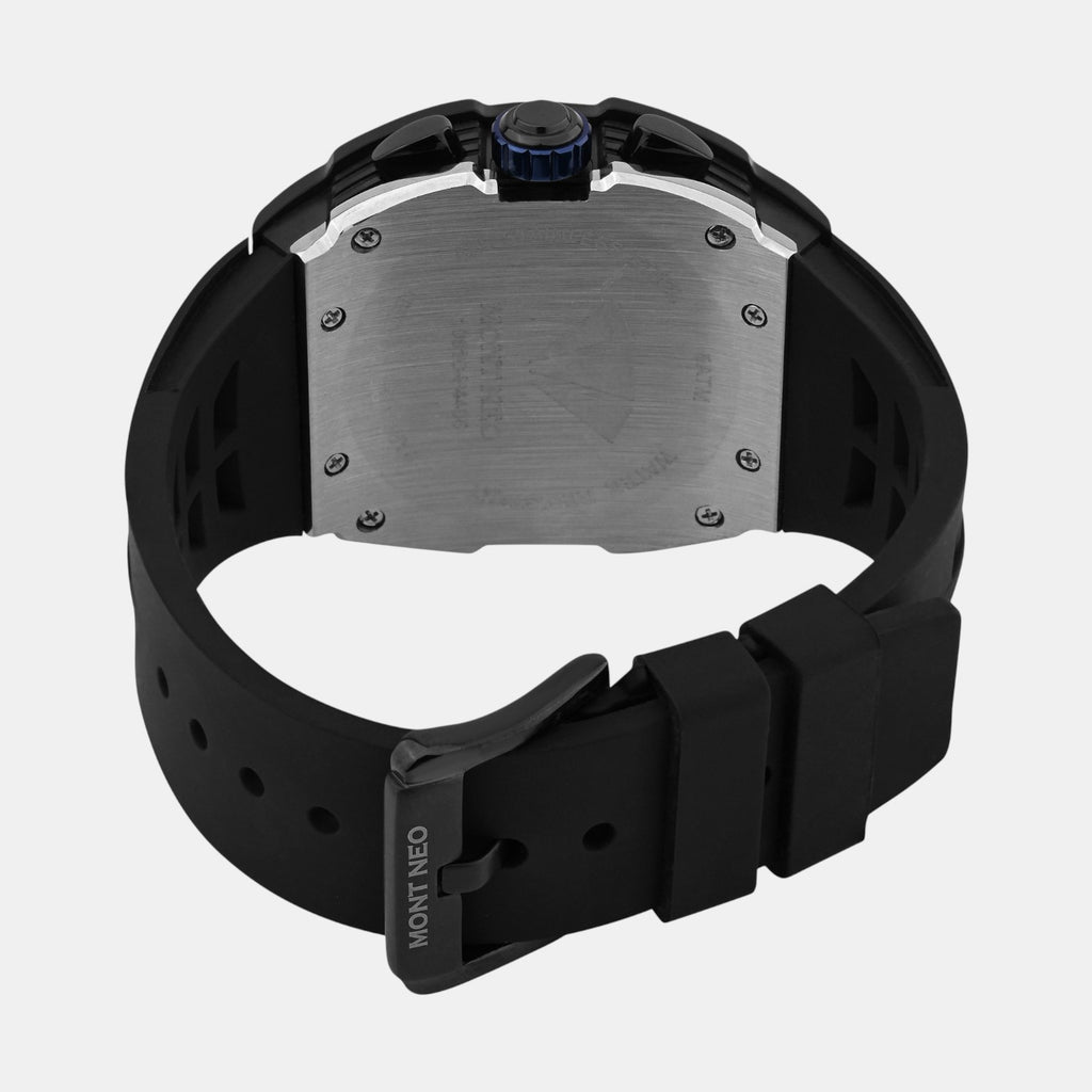 Men Quartz Blue Dial Multi-Function Silicone Watch G1061C-P4405