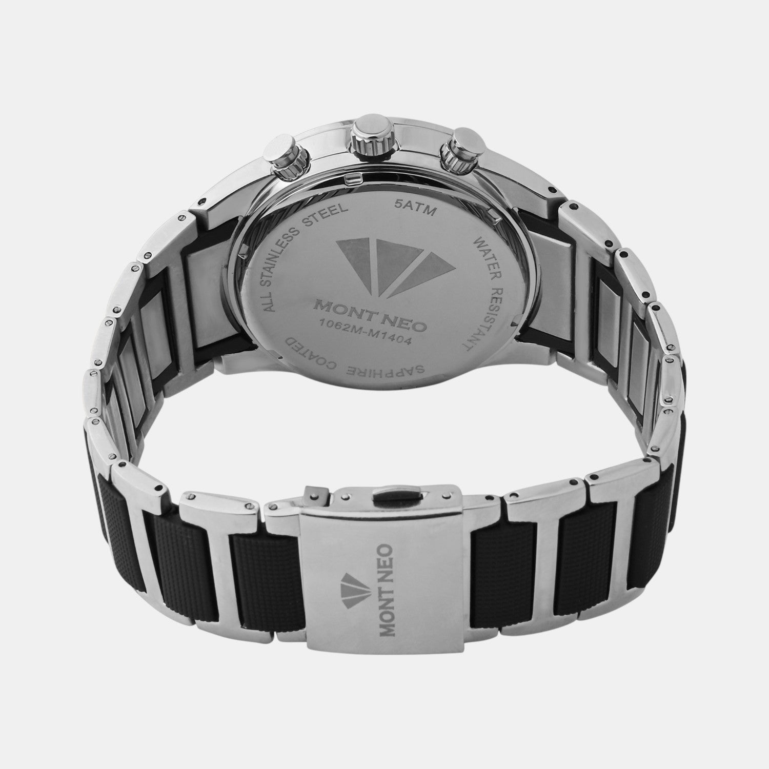 Men Quartz Black Dial Multi-Function Metal Watch G1062M-M1404