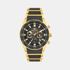 Men Quartz Black Dial Multi-Function Metal Watch 1062M-M2404