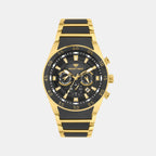 Men Quartz Black Dial Multi-Function Metal Watch 1062M-M2404