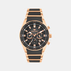 Men Quartz Black Dial Multi-Function Metal Watch 1062M-M3404