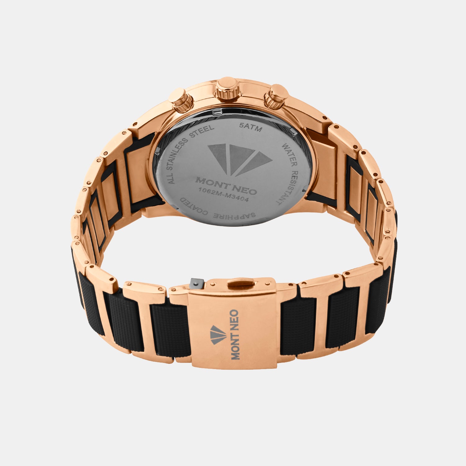 Men Quartz Black Dial Multi-Function Metal Watch G1062M-M3404