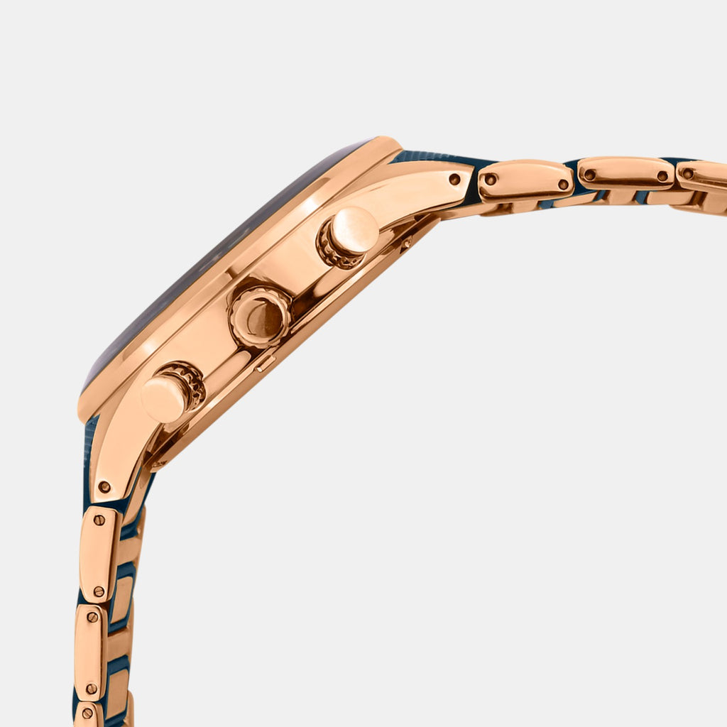 Men Quartz Blue Dial Multi-Function Metal Watch G1062M-M3505