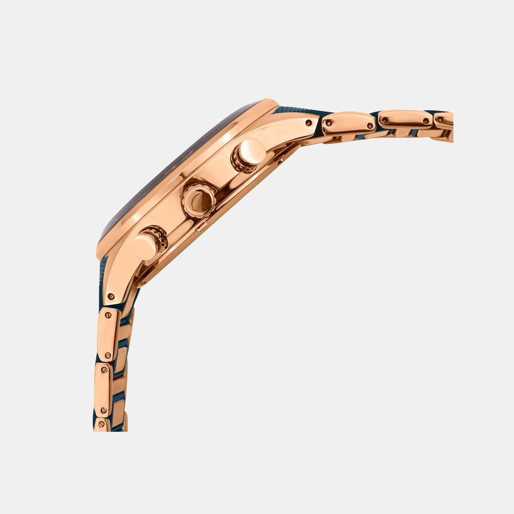 Men Quartz Blue Dial Multi-Function Metal Watch 1062M-M3505