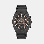 Men Quartz Black Dial Multi-Function Metal Watch G1062M-M4404