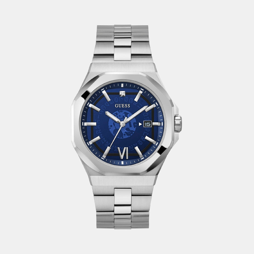 Guess Round Blue Analog watch