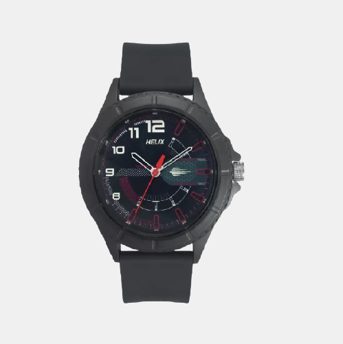 Helix Round Black Analog watch