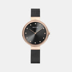 Men's Black Analog Stainless Steel Watch 12034-166