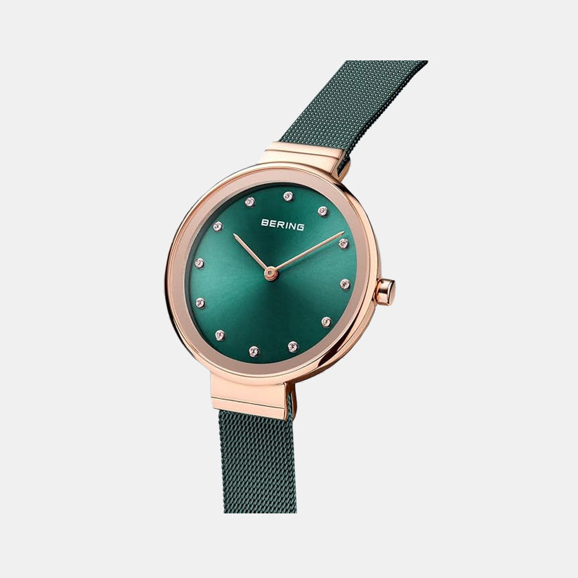 Bering Women Round Green watch