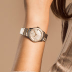 Sport Classic Women Quartz Mother Of Pearl Dial Analog Stainless Steel Watch 1216489A