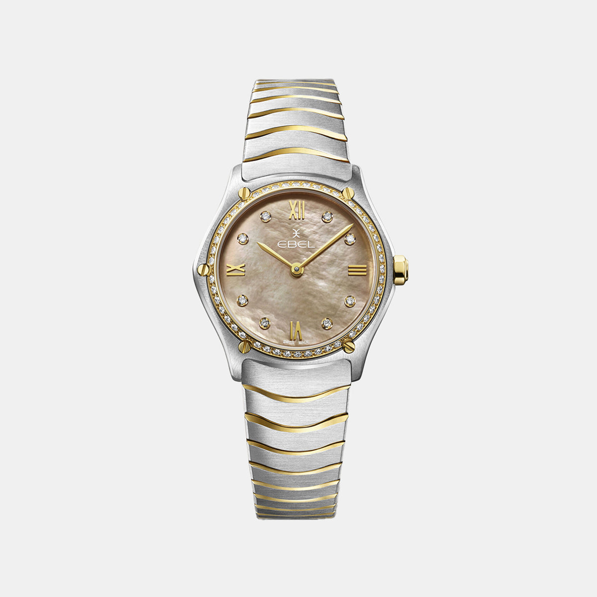 Sport Classic Women Quartz Mother Of Pearl Dial Analog Stainless Steel Watch 1216489A