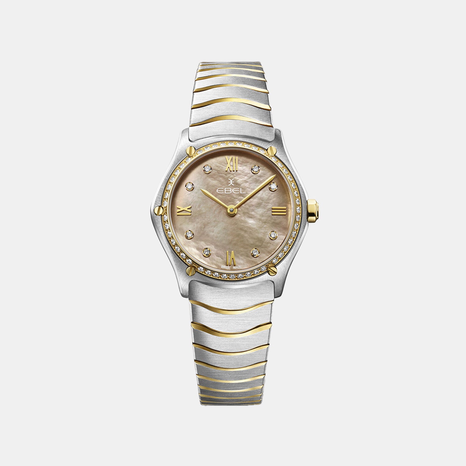 Sport Classic Women Quartz Mother Of Pearl Dial Analog Stainless Steel Watch 1216489A
