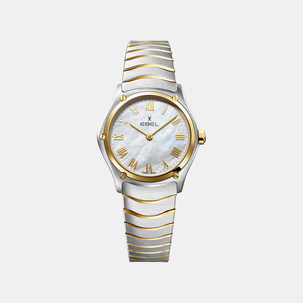 Sport Classic Women Quartz Mother Of Pearl Dial Analog Stainless Steel Watch 1216539