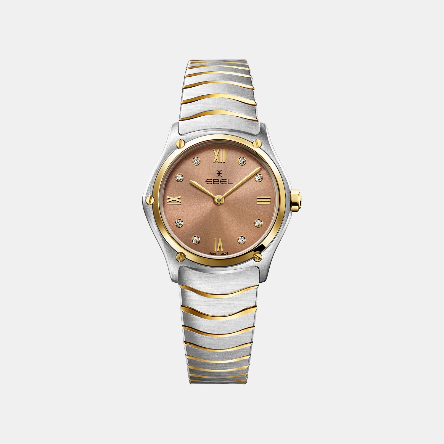 Sport Classic Women Quartz Brown Dial Analog Stainless Steel Watch 1216556