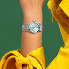 Sport Classic Women Quartz Blue Dial Analog Stainless Steel Watch 1216565