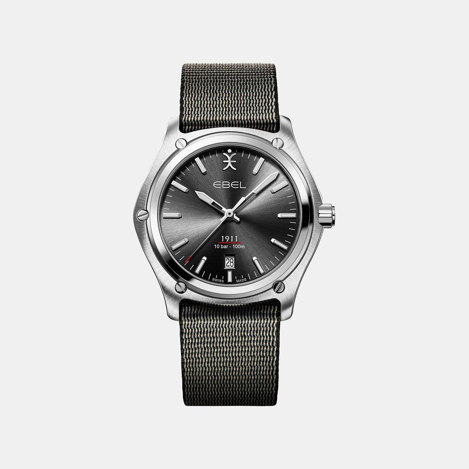 1911 Men Quartz Grey Dial Analog Stainless Steel Watch 1216583
