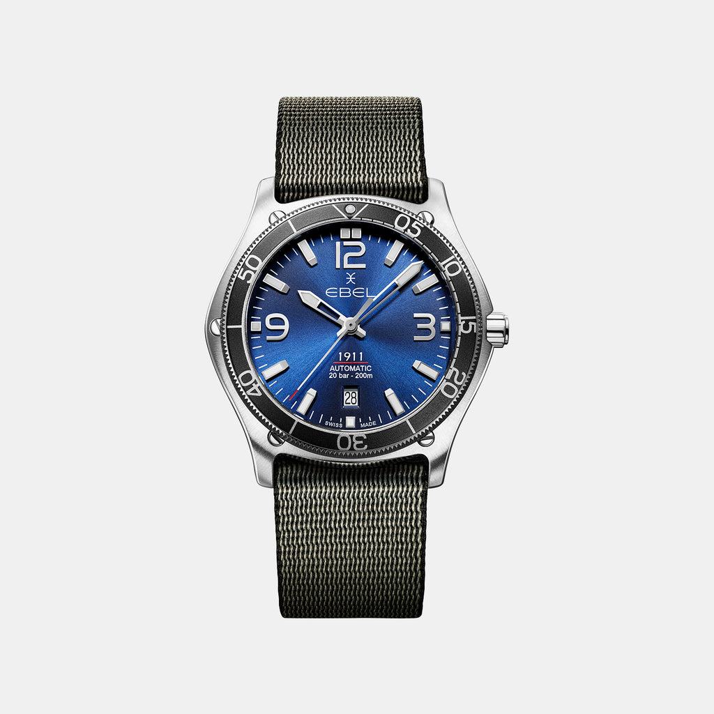 1911 Men Automatic Blue Dial Analog Stainless Steel Watch 1216587