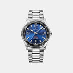 1911 Men Automatic Blue Dial Analog Stainless Steel Watch 1216587